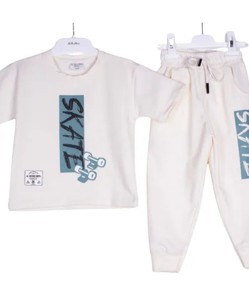 Cream Skate Pj Set