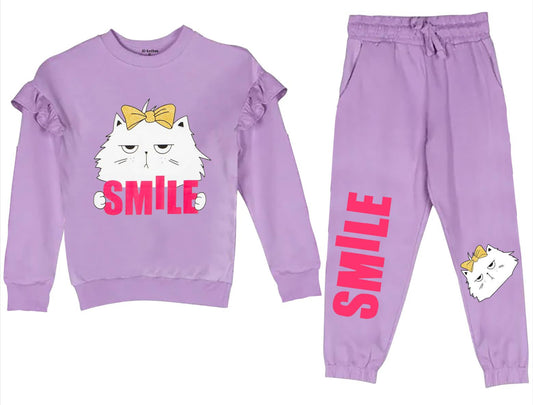 Smile Lavender Full Sleeve Pj Set