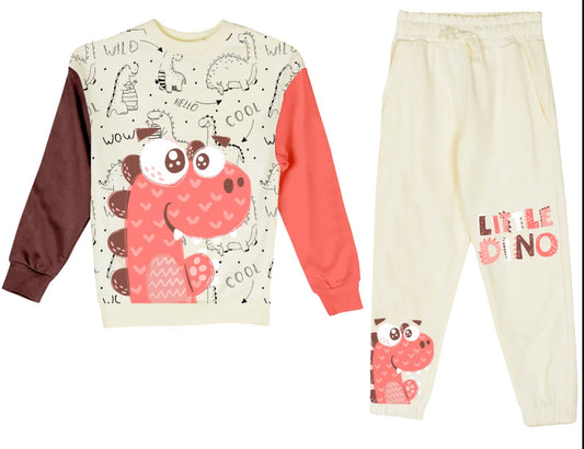 RedLittle Dino Full Sleeve Pj Set