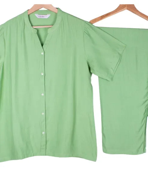 Light Green Stripes Woven