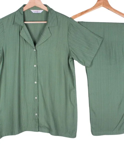 Green Stripes Woven