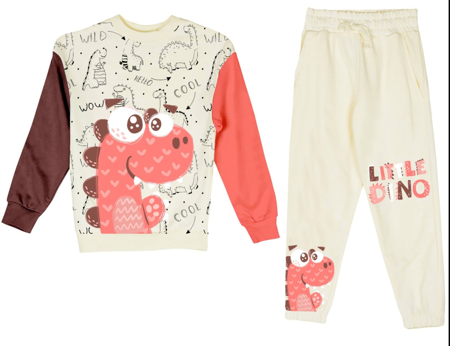 RedLittle Dino Full Sleeve Pj Set