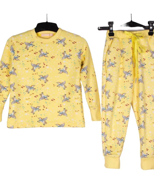 Unicorn Yellow Full Sleeve Pj Set